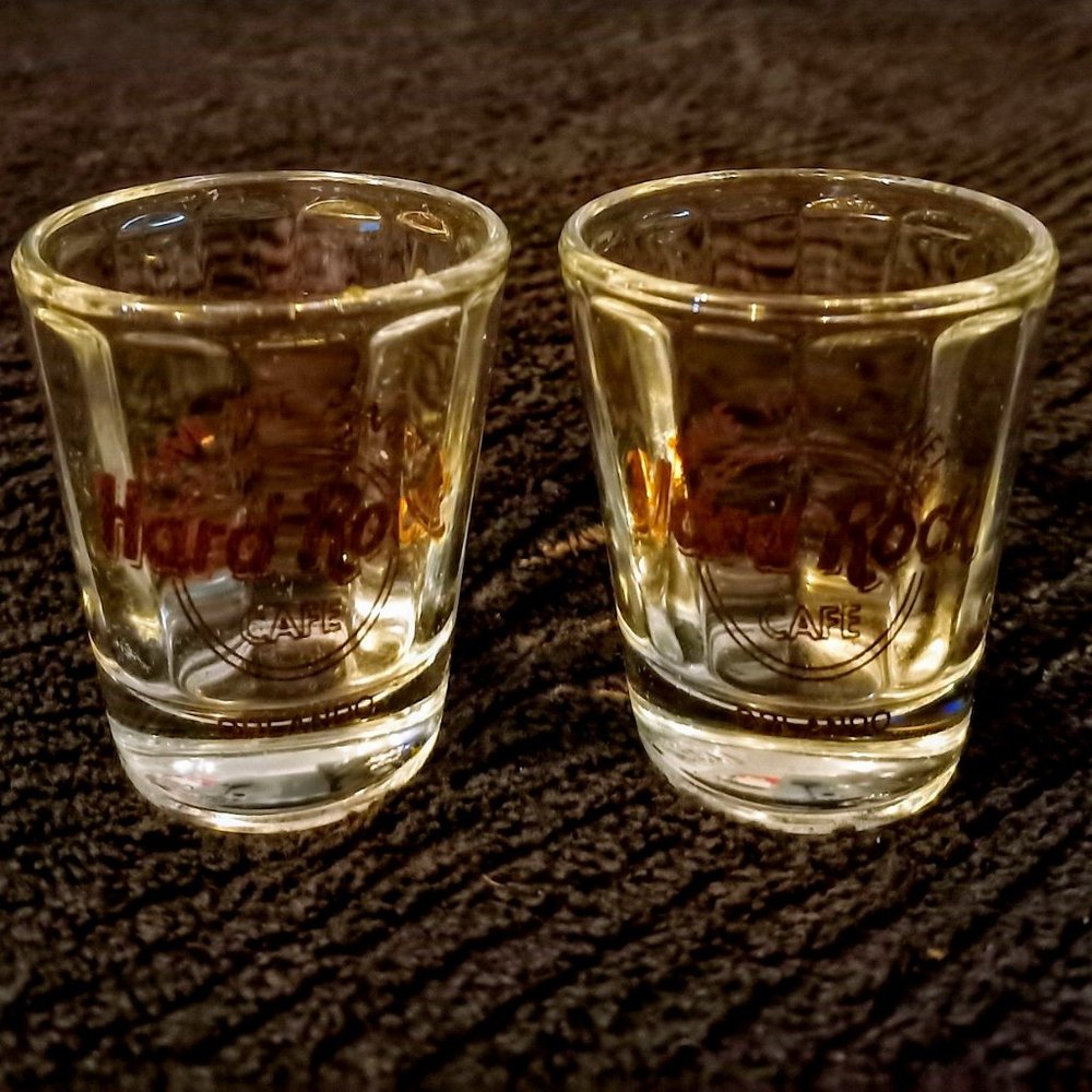 2 Hard Rock Cafe Orlando Save The Planet Shot Glasses